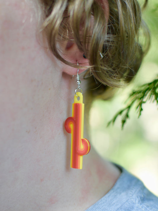 Game Changer Loop de loop inspired earrings (3D and double sided)