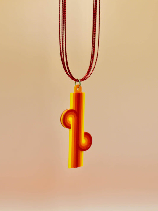 Game Changer Loop de loop inspired necklace (3D and double sided)