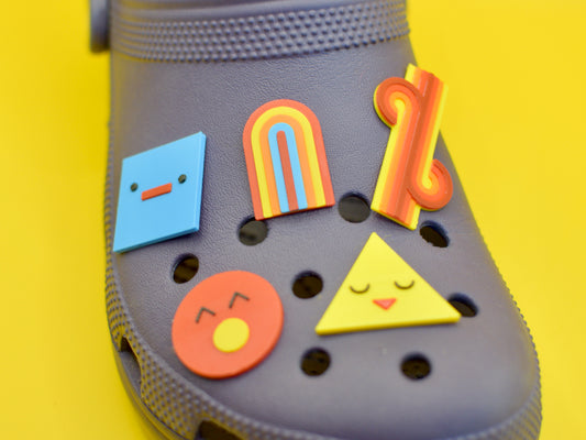 Dropout inspired Jibbitz for Crocs 5-pack (Make Some Noise and Game Changer)