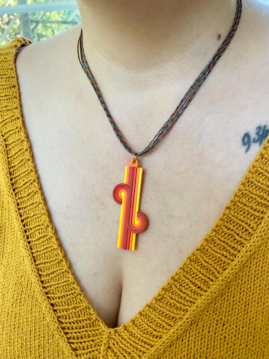 Game Changer Loop de loop inspired necklace (3D and double sided)