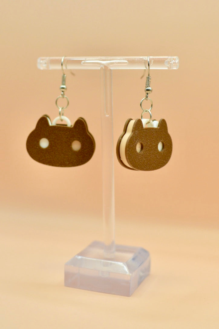 Steven Universe Cookie Cat inspired earrings