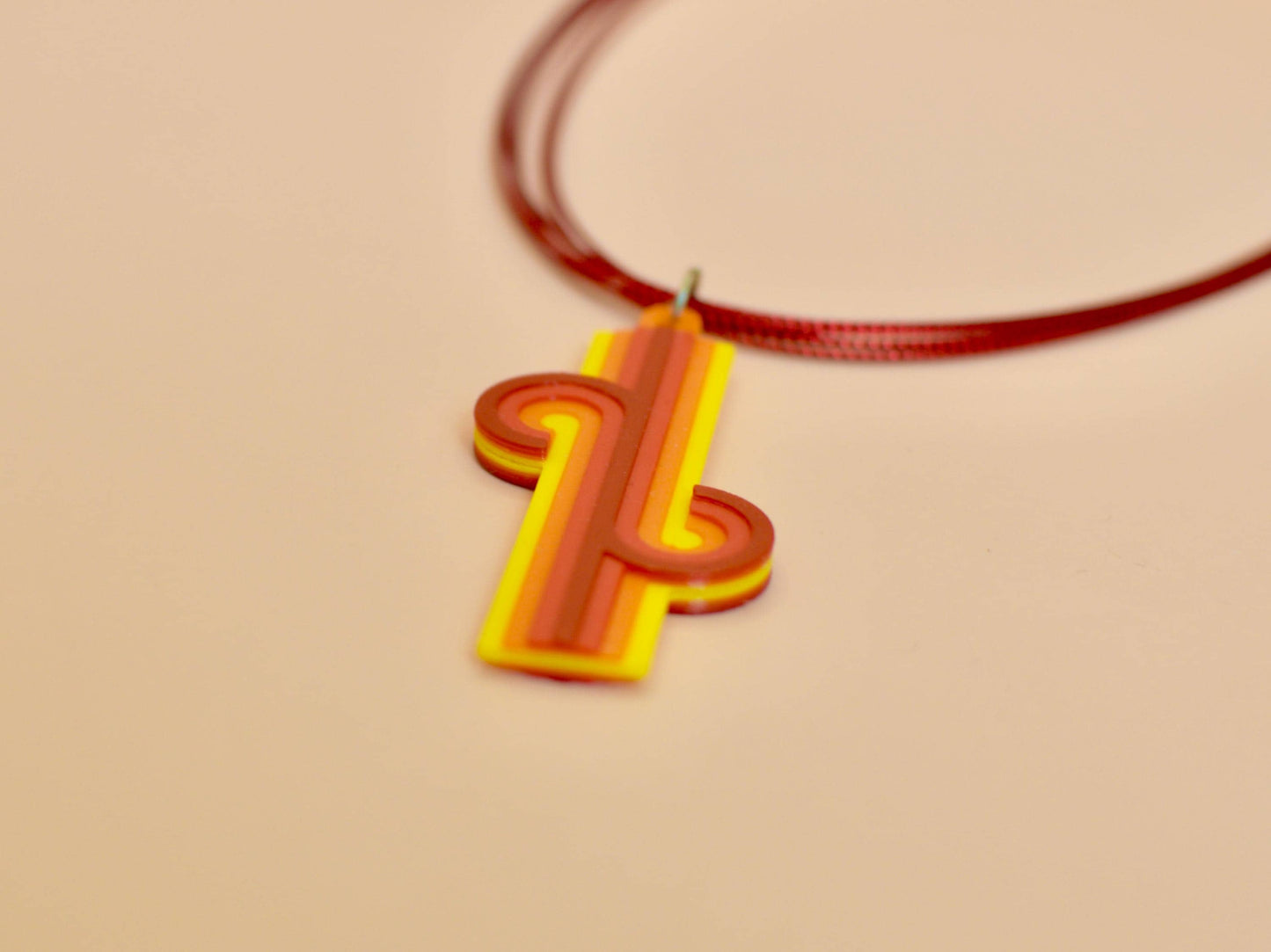 Game Changer Loop de loop inspired necklace (3D and double sided)
