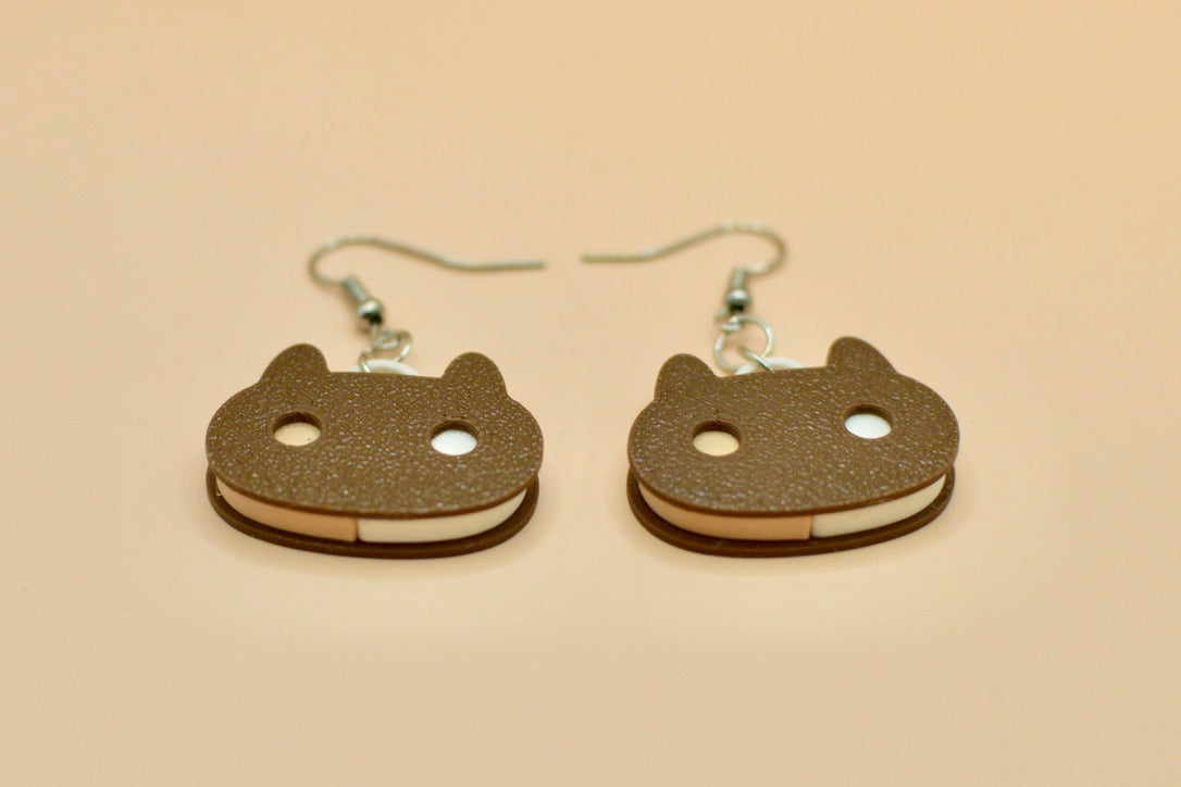 Steven Universe Cookie Cat inspired earrings