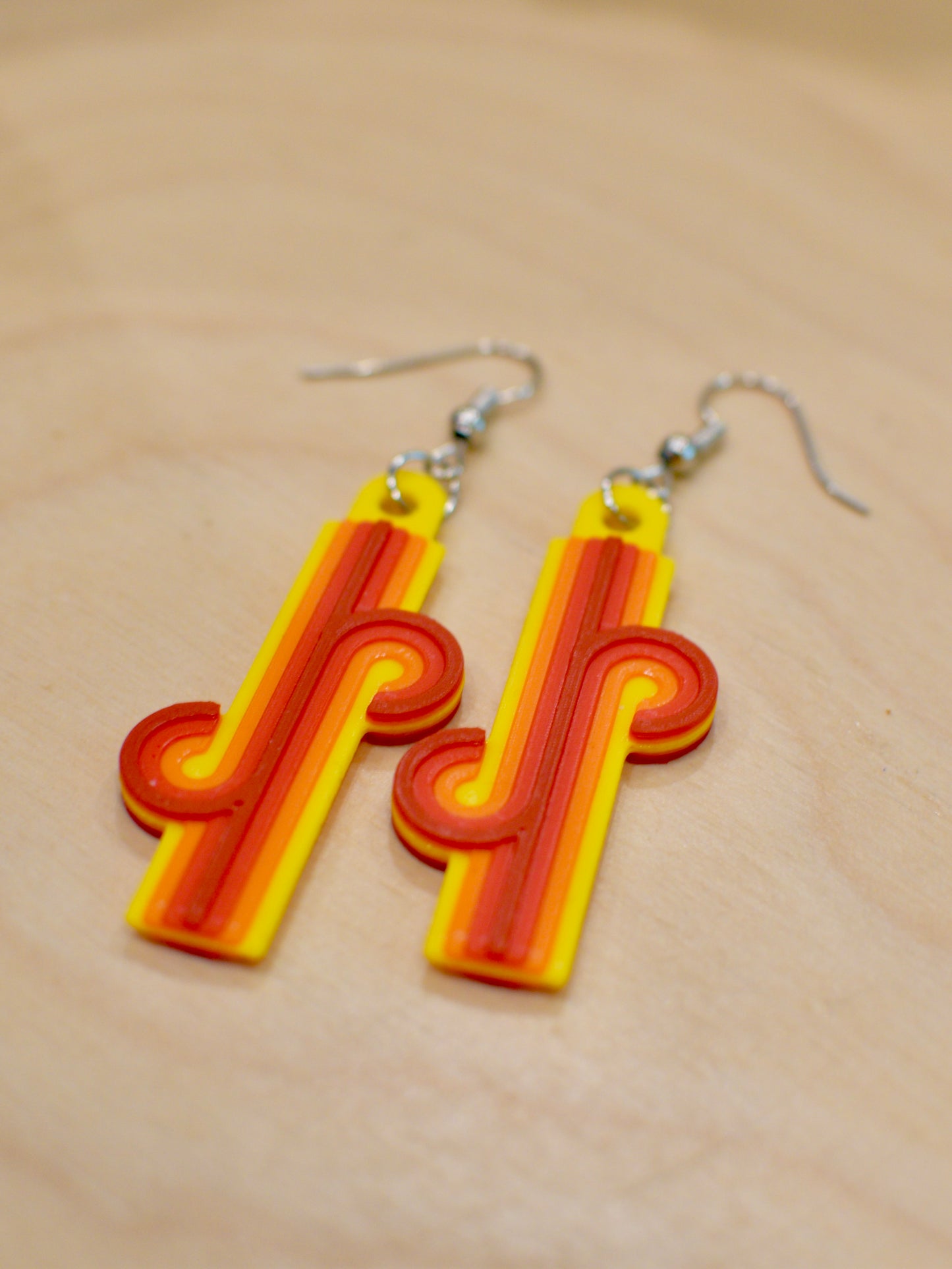 Game Changer Loop de loop inspired earrings (3D and double sided)